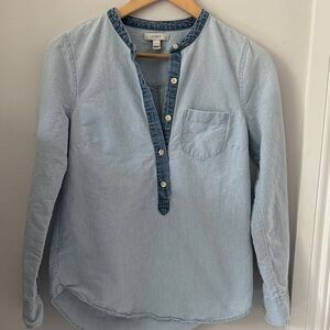 J. Crew Light Blue Button-Up Top